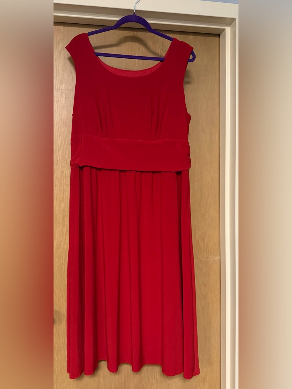 Cold water Creek Red Sleeveless Midi Dress, 18W